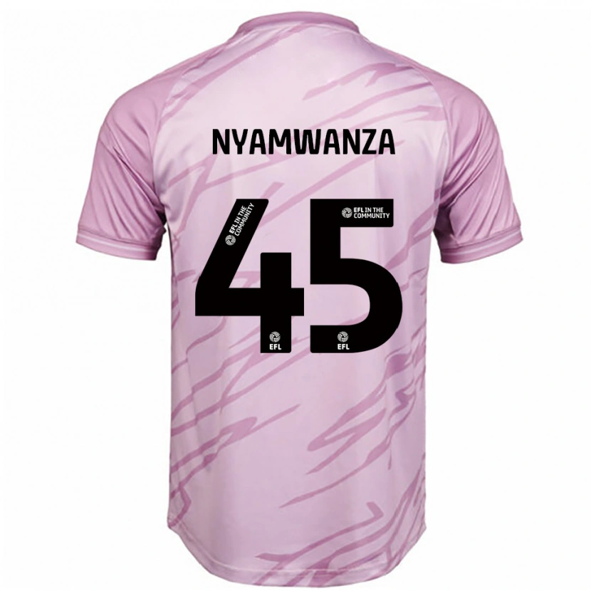 Danxen Kinder Simba Nyamwanza #45 Pink Schwarz Auswärtstrikot Trikot 2025/26 T-Shirt