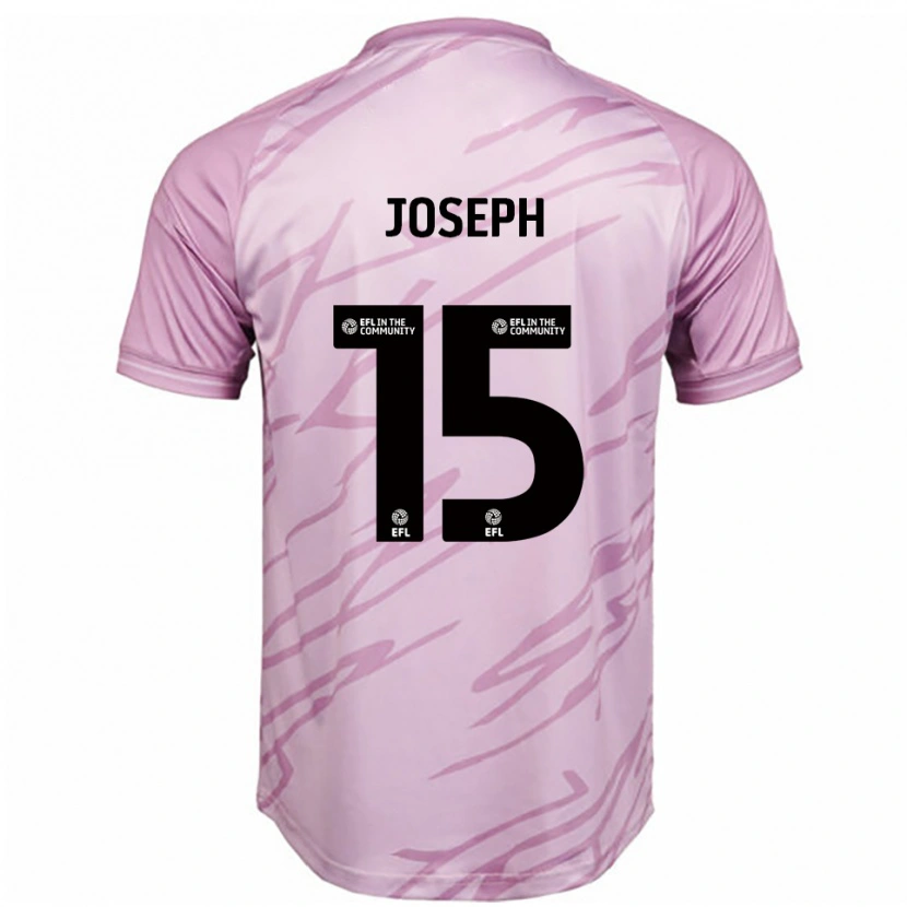 Danxen Kinder Megan Joseph #15 Pink Schwarz Auswärtstrikot Trikot 2025/26 T-Shirt