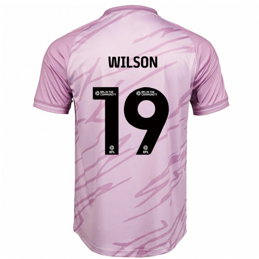 Danxen Kinder Pip Wilson #19 Pink Schwarz Auswärtstrikot Trikot 2025/26 T-Shirt