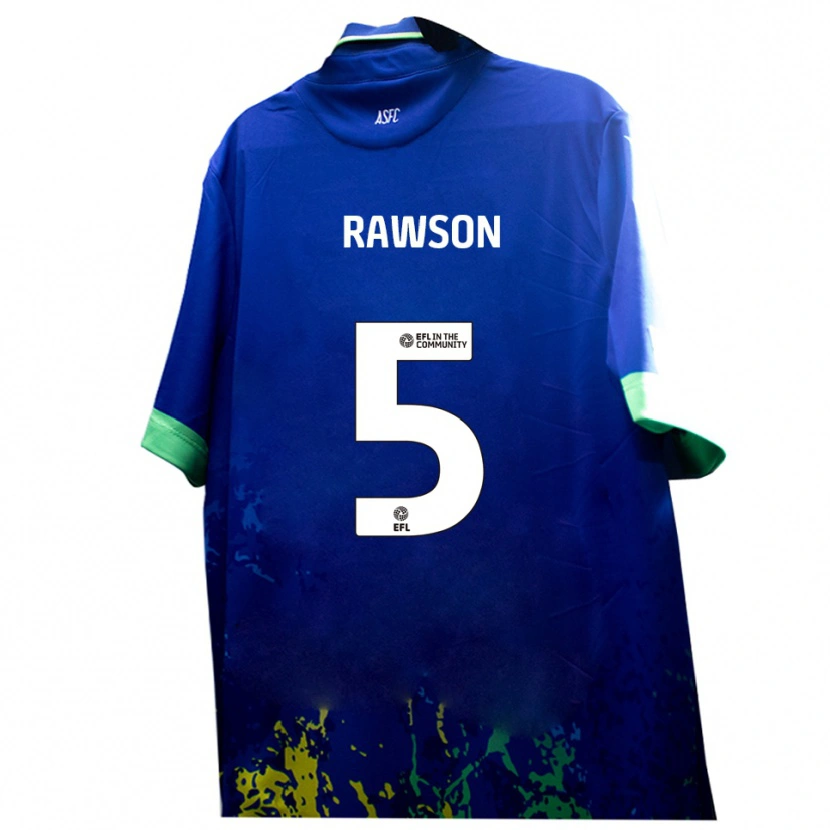 Danxen Kinder Farrend Rawson #5 Blau Gelb Auswärtstrikot Trikot 2025/26 T-Shirt