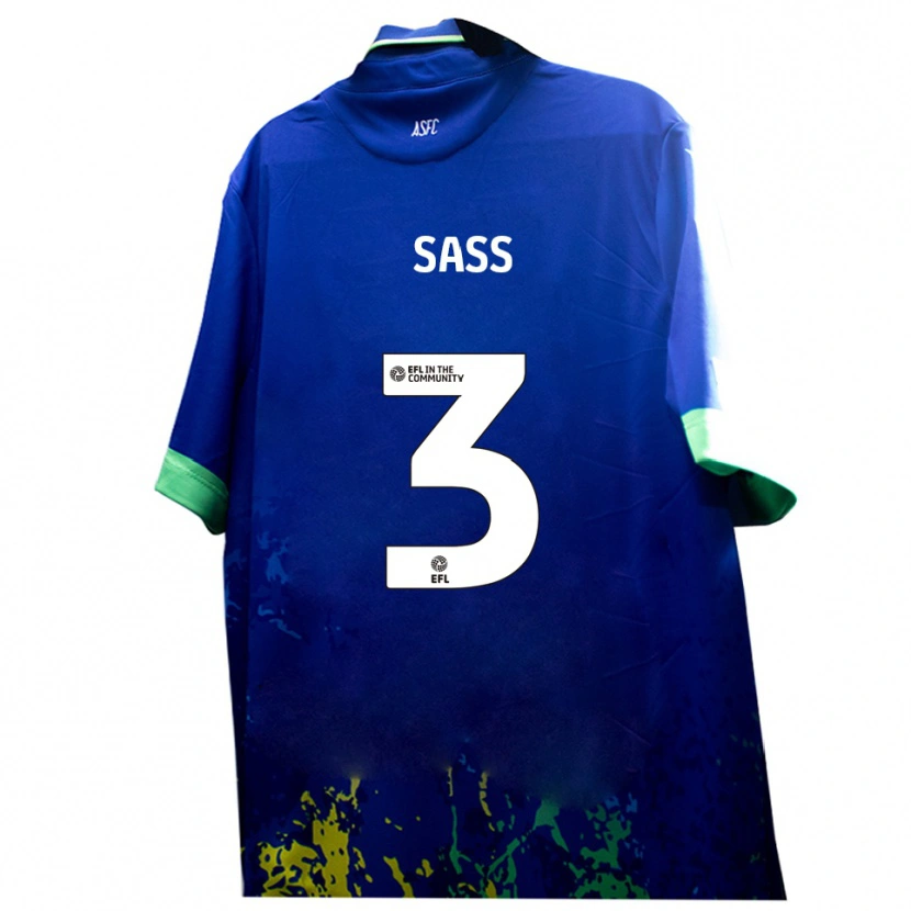 Danxen Kinder Freddie Sass #3 Blau Gelb Auswärtstrikot Trikot 2025/26 T-Shirt