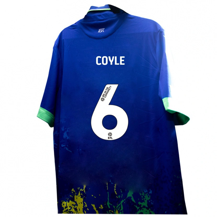 Danxen Kinder Liam Coyle #6 Blau Gelb Auswärtstrikot Trikot 2025/26 T-Shirt