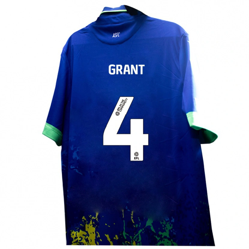 Danxen Kinder Conor Grant #4 Blau Gelb Auswärtstrikot Trikot 2025/26 T-Shirt