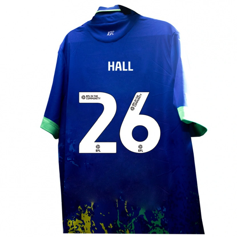 Danxen Kinder Charlie Hall #26 Blau Gelb Auswärtstrikot Trikot 2025/26 T-Shirt