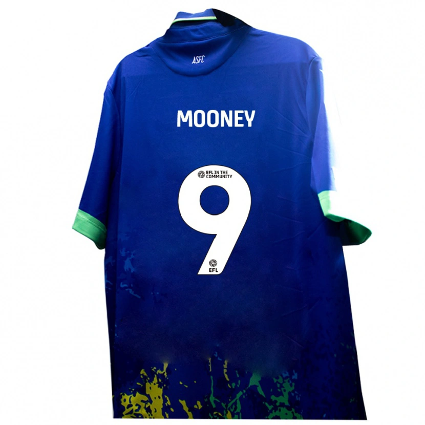 Danxen Kinder Kelsey Mooney #9 Blau Gelb Auswärtstrikot Trikot 2025/26 T-Shirt