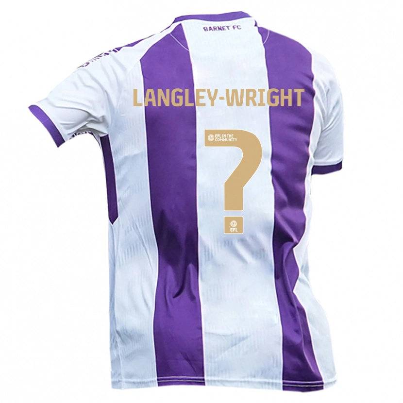 Danxen Kinder Portia-Milan Langley-Wright #0 Weiß Lila Auswärtstrikot Trikot 2025/26 T-Shirt