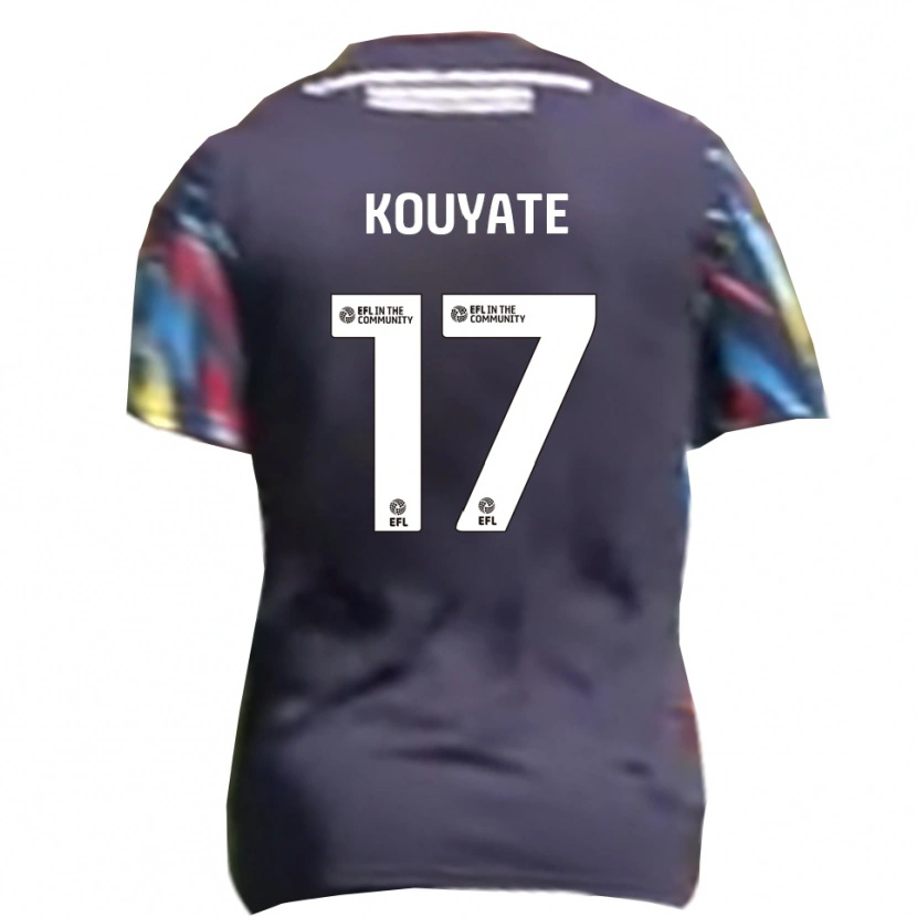 Danxen Kinder Katia Kouyate #17 Marine Gelb Rot Auswärtstrikot Trikot 2025/26 T-Shirt
