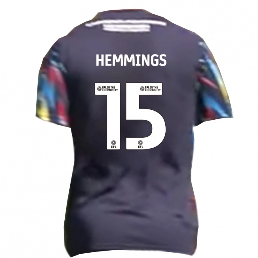 Danxen Kinder Kane Hemmings #15 Marine Gelb Rot Auswärtstrikot Trikot 2025/26 T-Shirt