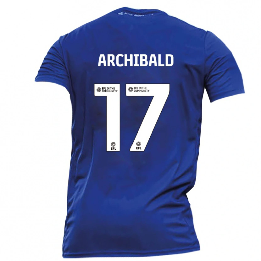 Danxen Kinder Sam Archibald #17 Blau Weiß Auswärtstrikot Trikot 2025/26 T-Shirt