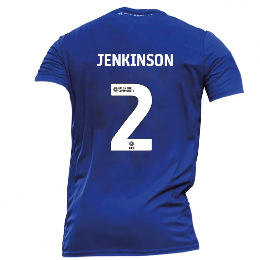 Danxen Kinder Carl Jenkinson #2 Blau Weiß Auswärtstrikot Trikot 2025/26 T-Shirt