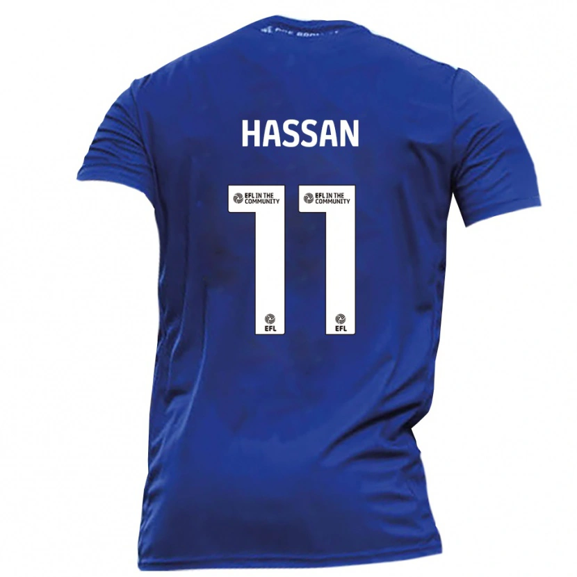 Danxen Kinder Danai Hassan #11 Blau Weiß Auswärtstrikot Trikot 2025/26 T-Shirt