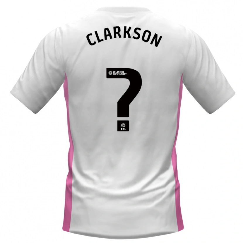 Danxen Kinder Megan Clarkson #0 Weiß Rot Auswärtstrikot Trikot 2025/26 T-Shirt