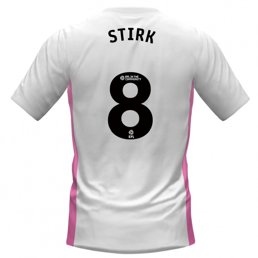 Danxen Kinder Ryan Stirk #8 Weiß Rot Auswärtstrikot Trikot 2025/26 T-Shirt