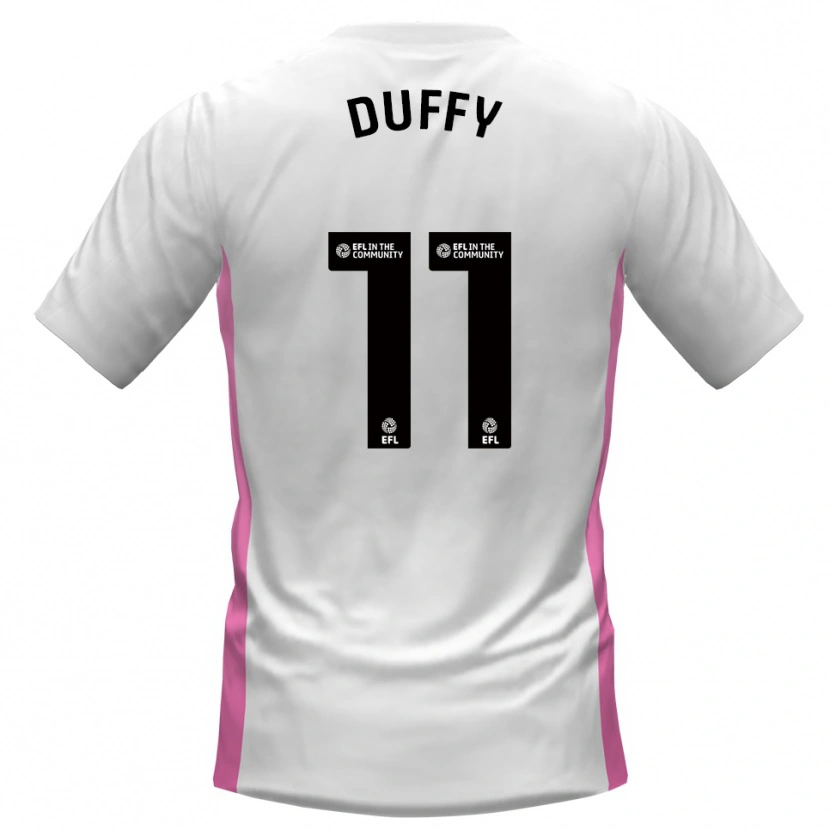 Danxen Kinder Dylan Duffy #11 Weiß Rot Auswärtstrikot Trikot 2025/26 T-Shirt