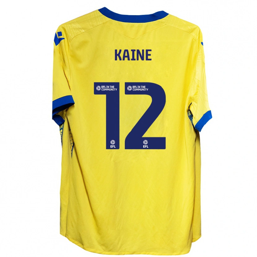 Danxen Kinder Louise Kaine #12 Gelb Blau Auswärtstrikot Trikot 2025/26 T-Shirt