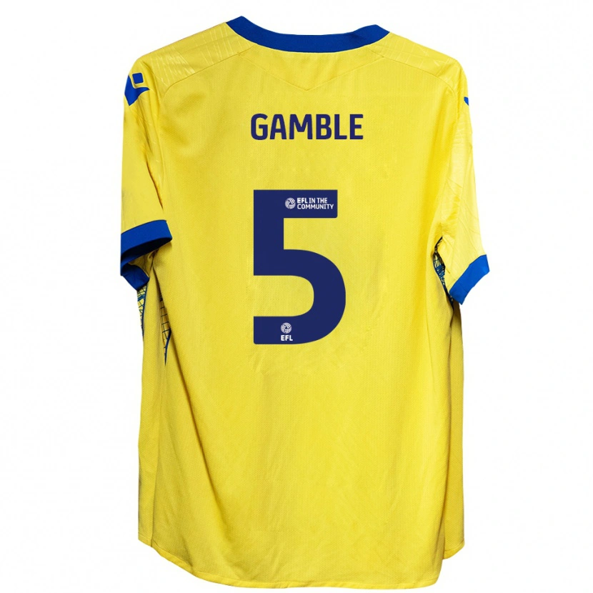Danxen Kinder Niamh Gamble #5 Gelb Blau Auswärtstrikot Trikot 2025/26 T-Shirt