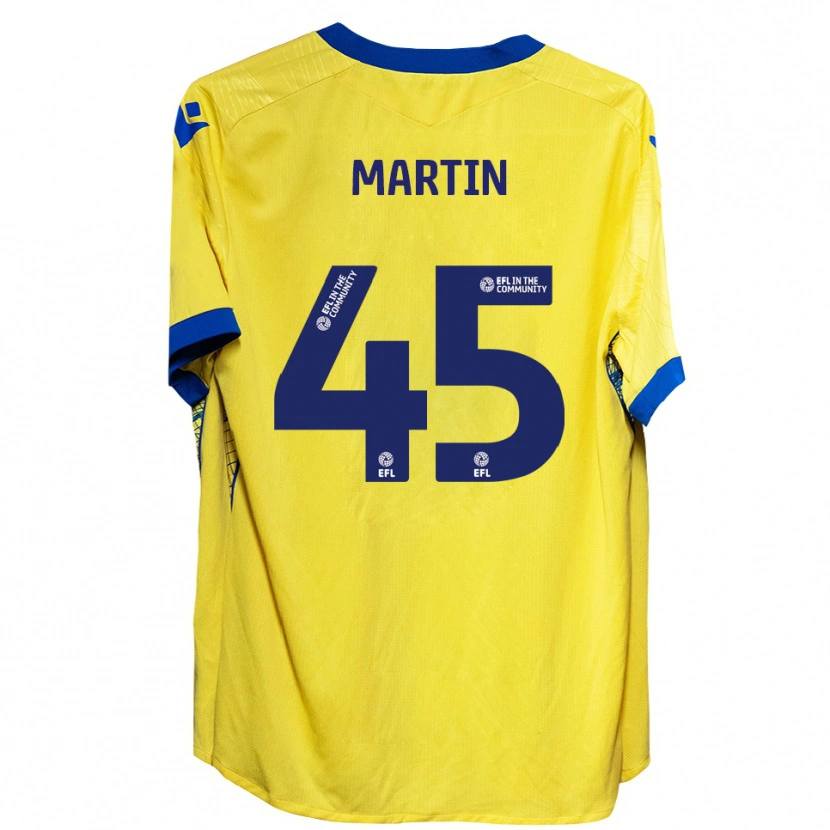 Danxen Kinder Kai Martin #45 Gelb Blau Auswärtstrikot Trikot 2025/26 T-Shirt