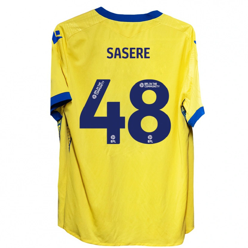 Danxen Kinder James Sasere #48 Gelb Blau Auswärtstrikot Trikot 2025/26 T-Shirt
