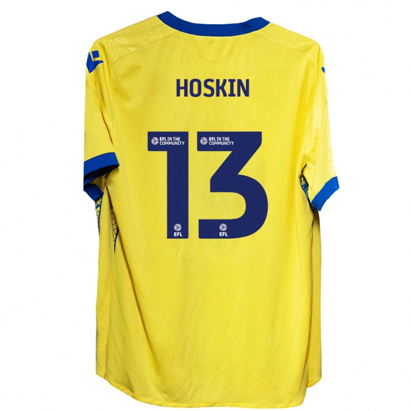 Danxen Kinder Owen Hoskin #13 Gelb Blau Auswärtstrikot Trikot 2025/26 T-Shirt