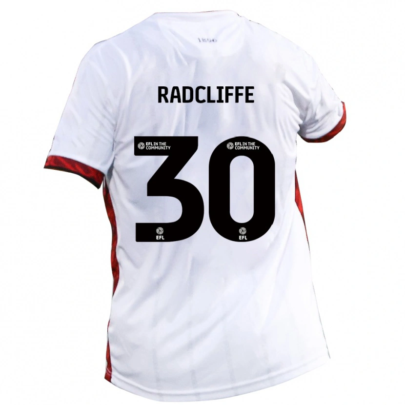 Danxen Kinder Ben Radcliffe #30 Weiß Rot Schwarz Auswärtstrikot Trikot 2025/26 T-Shirt
