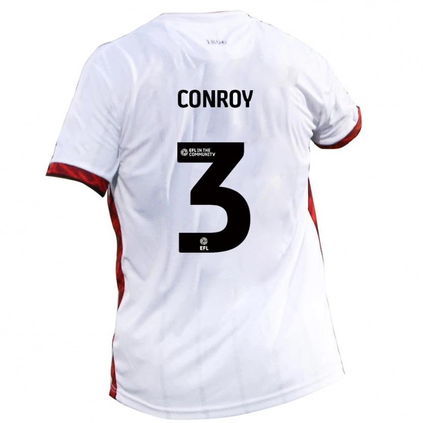 Danxen Kinder Dion Conroy #3 Weiß Rot Schwarz Auswärtstrikot Trikot 2025/26 T-Shirt