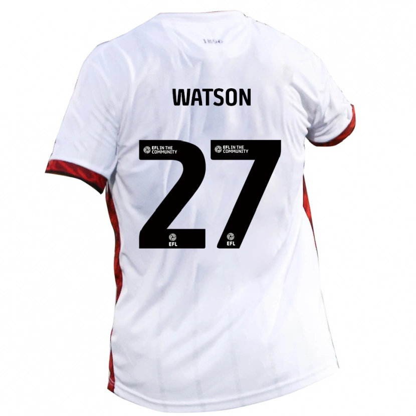 Danxen Kinder Louie Watson #27 Weiß Rot Schwarz Auswärtstrikot Trikot 2025/26 T-Shirt