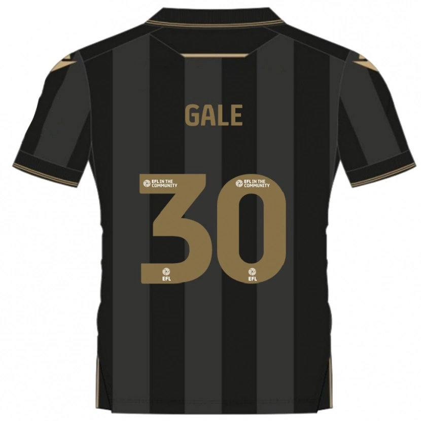 Danxen Kinder Sam Gale #30 Schwarz Gold Auswärtstrikot Trikot 2025/26 T-Shirt