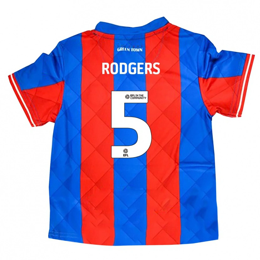 Danxen Kinder Harvey Rodgers #5 Blau Rot Weiß Auswärtstrikot Trikot 2025/26 T-Shirt