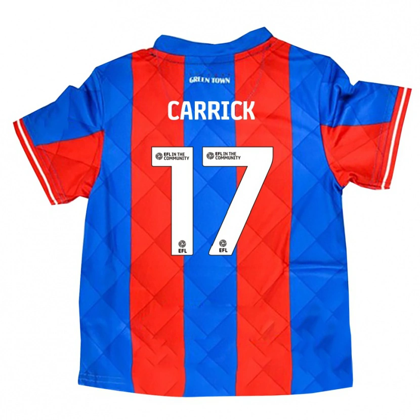 Danxen Kinder Charlie Carrick #17 Blau Rot Weiß Auswärtstrikot Trikot 2025/26 T-Shirt