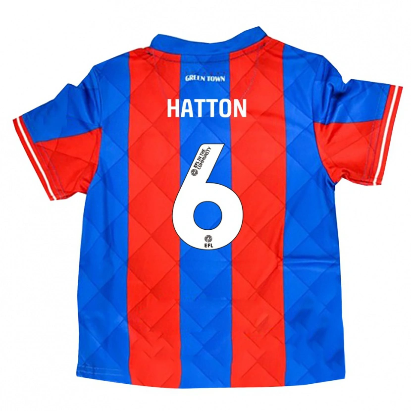 Danxen Kinder Charlie Hatton #6 Blau Rot Weiß Auswärtstrikot Trikot 2025/26 T-Shirt