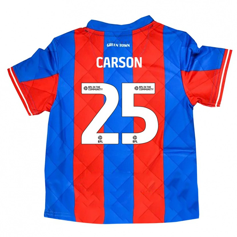 Danxen Kinder Matty Carson #25 Blau Rot Weiß Auswärtstrikot Trikot 2025/26 T-Shirt