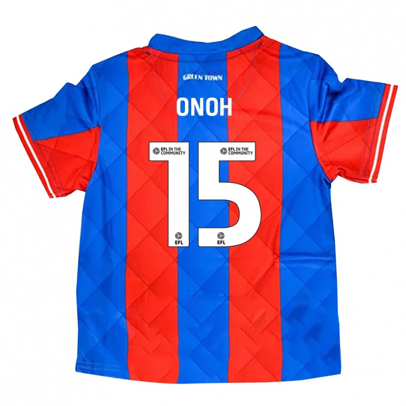 Danxen Kinder Fortune Onoh #15 Blau Rot Weiß Auswärtstrikot Trikot 2025/26 T-Shirt