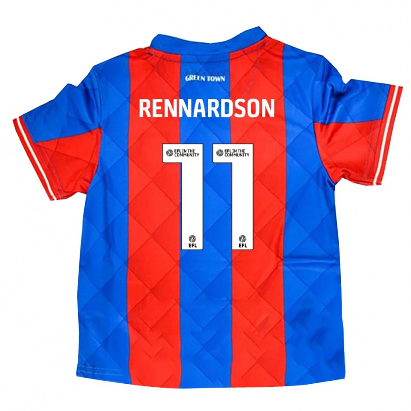 Danxen Kinder Tom Rennardson #11 Blau Rot Weiß Auswärtstrikot Trikot 2025/26 T-Shirt