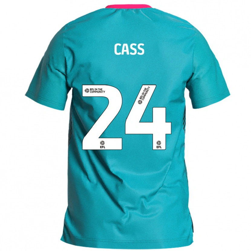 Danxen Kinder Lewis Cass #24 Himmelblau Pink Auswärtstrikot Trikot 2025/26 T-Shirt