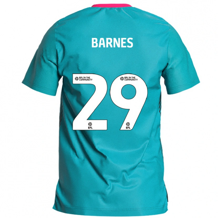 Danxen Kinder Lucas Barnes #29 Himmelblau Pink Auswärtstrikot Trikot 2025/26 T-Shirt