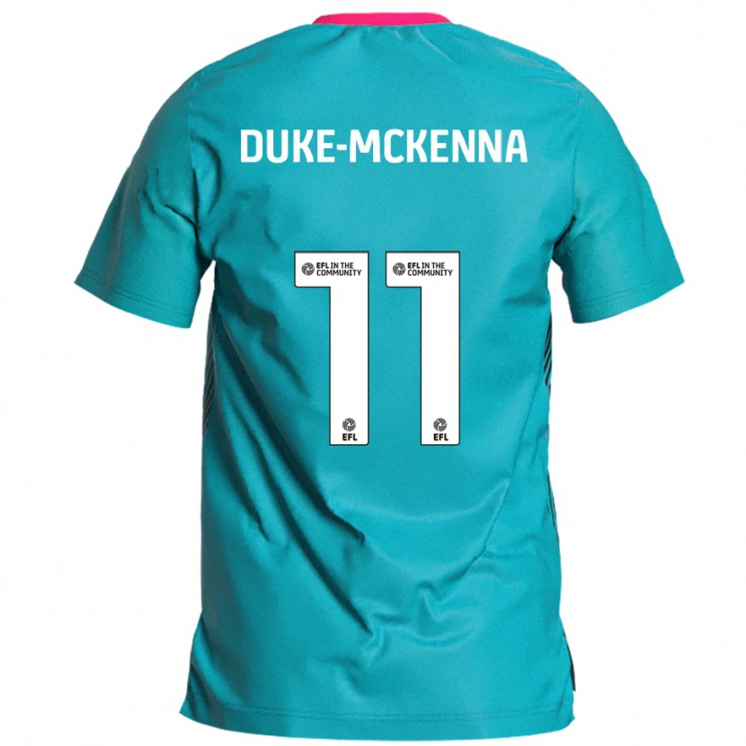 Danxen Kinder Stephen Duke-Mckenna #11 Himmelblau Pink Auswärtstrikot Trikot 2025/26 T-Shirt