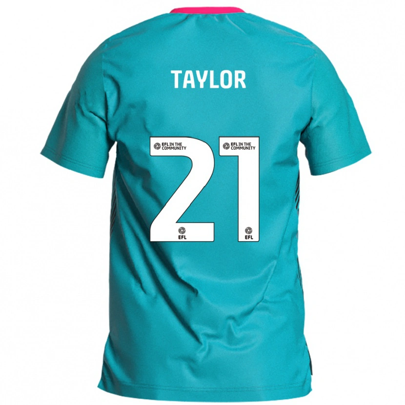 Danxen Kinder Ellis Taylor #21 Himmelblau Pink Auswärtstrikot Trikot 2025/26 T-Shirt