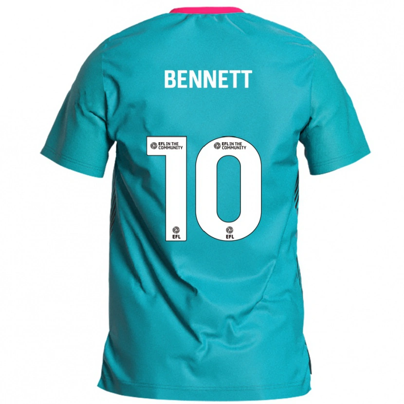 Danxen Kinder Mason Bennett #10 Himmelblau Pink Auswärtstrikot Trikot 2025/26 T-Shirt