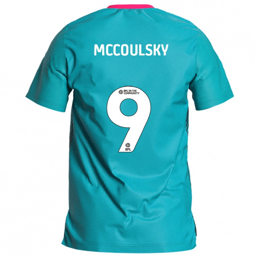 Danxen Kinder Shawn Mccoulsky #9 Himmelblau Pink Auswärtstrikot Trikot 2025/26 T-Shirt