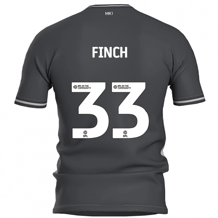 Danxen Kinder Tom Finch #33 Grau Silber Auswärtstrikot Trikot 2025/26 T-Shirt