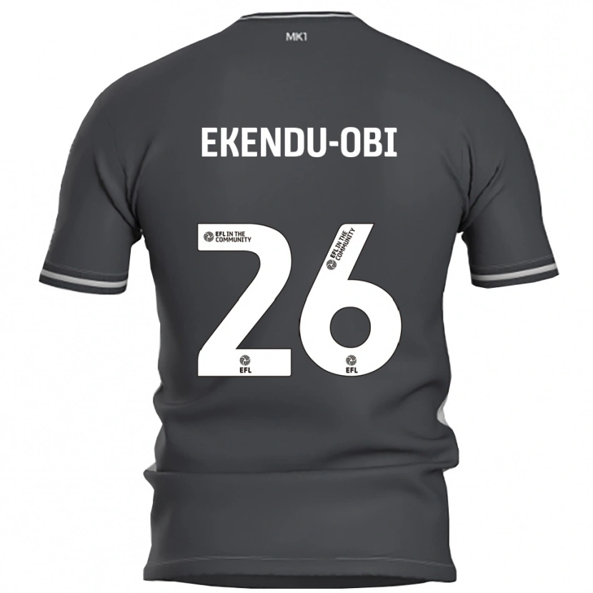 Danxen Kinder Ugomma Ekendu-Obi #26 Grau Silber Auswärtstrikot Trikot 2025/26 T-Shirt