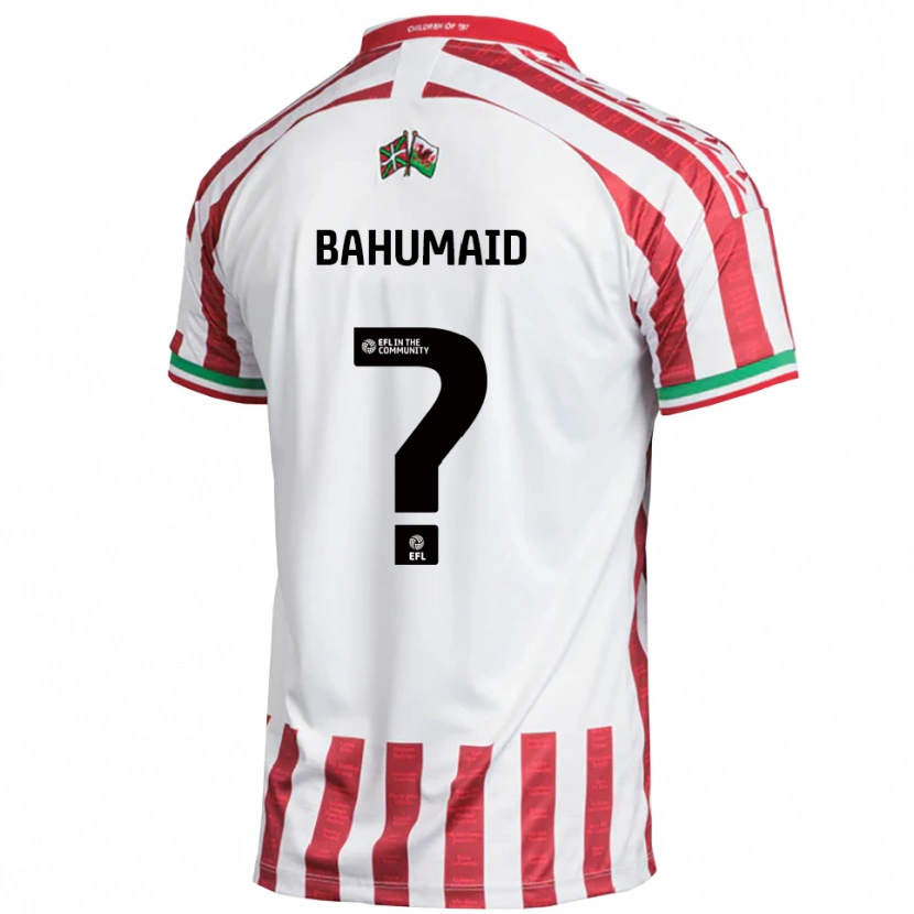 Danxen Kinder Jaden Bahumaid #0 Rot Weiß Auswärtstrikot Trikot 2025/26 T-Shirt
