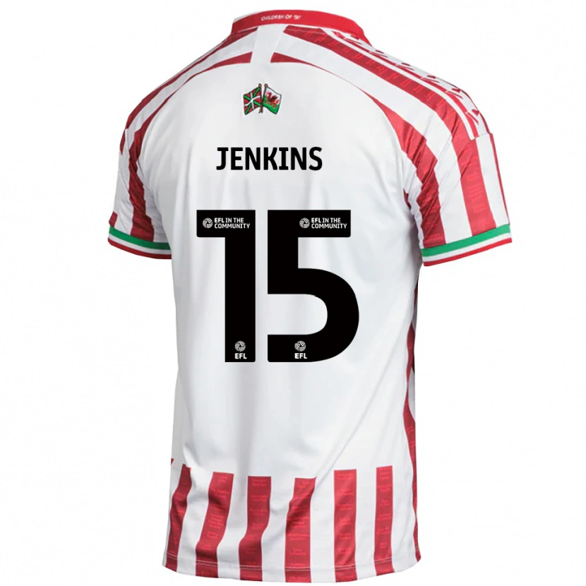 Danxen Kinder Lee Jenkins #15 Rot Weiß Auswärtstrikot Trikot 2025/26 T-Shirt