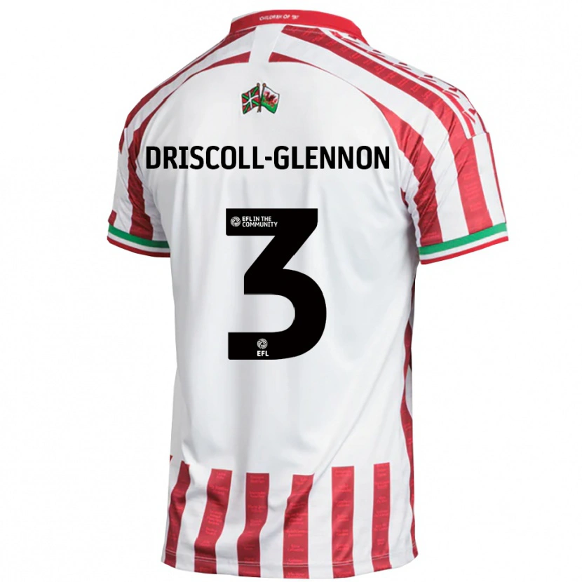 Danxen Kinder Anthony Driscoll-Glennon #3 Rot Weiß Auswärtstrikot Trikot 2025/26 T-Shirt