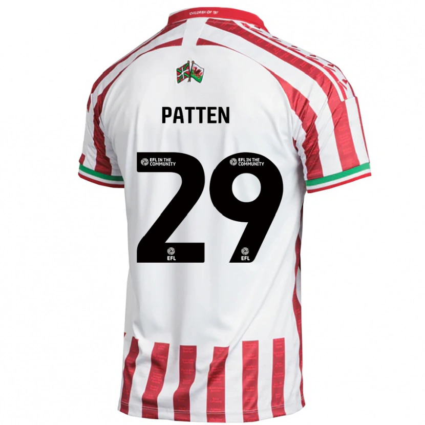 Danxen Kinder Keenan Patten #29 Rot Weiß Auswärtstrikot Trikot 2025/26 T-Shirt