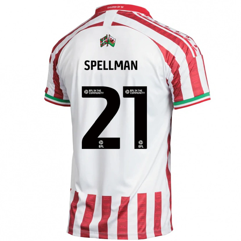 Danxen Kinder Michael Spellman #21 Rot Weiß Auswärtstrikot Trikot 2025/26 T-Shirt