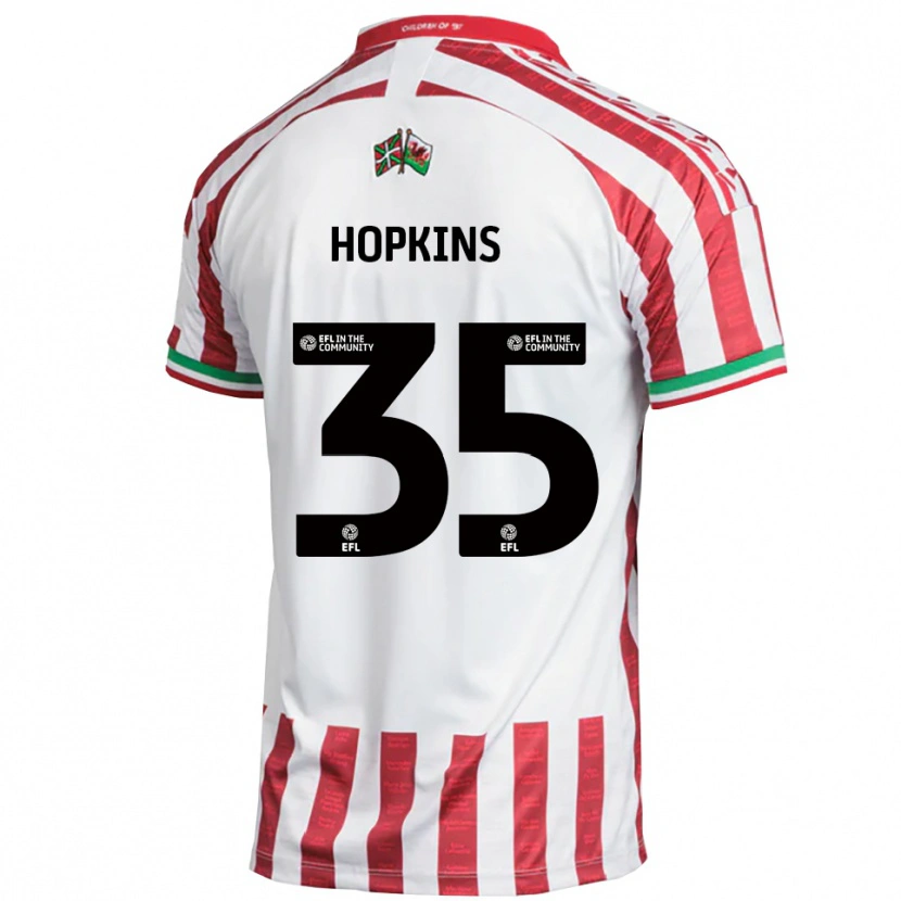 Danxen Kinder Bailey Hopkins #35 Rot Weiß Auswärtstrikot Trikot 2025/26 T-Shirt