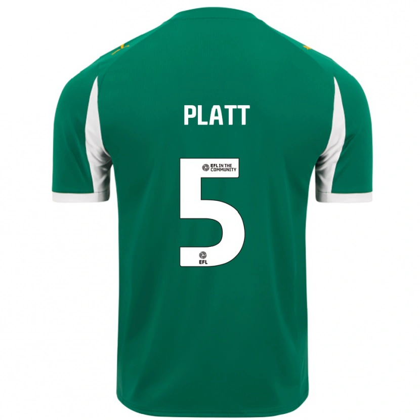 Danxen Kinder Matty Platt #5 Grün Weiß Auswärtstrikot Trikot 2025/26 T-Shirt