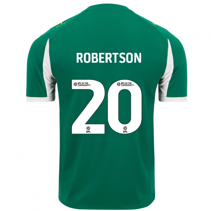 Danxen Kinder Scott Robertson #20 Grün Weiß Auswärtstrikot Trikot 2025/26 T-Shirt