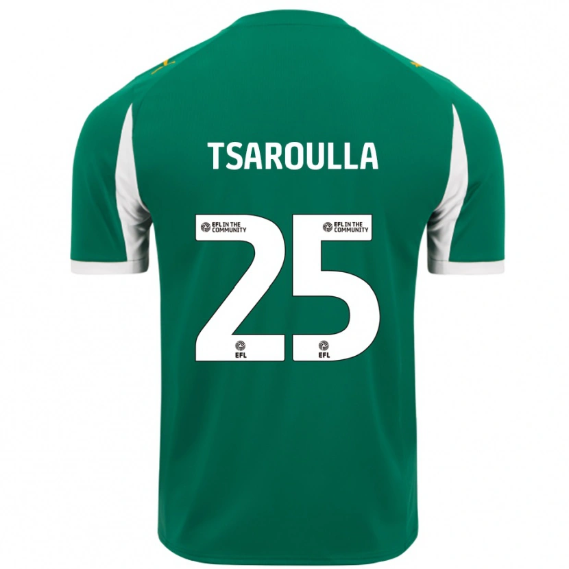 Danxen Kinder Nick Tsaroulla #25 Grün Weiß Auswärtstrikot Trikot 2025/26 T-Shirt